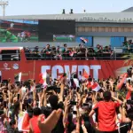 Egypt World Cup return celebration with fans welcoming Mohamed Salah and teammates