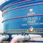 Dangote Petroleum Refinery facility after restoring naira petrol sales to marketers