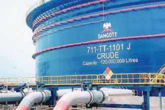Dangote Petroleum Refinery facility after restoring naira petrol sales to marketers