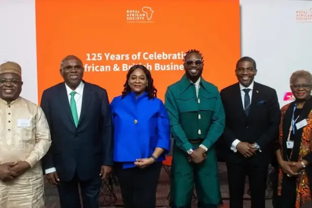 D’banj ringing the closing bell at the London Stock Exchange in London