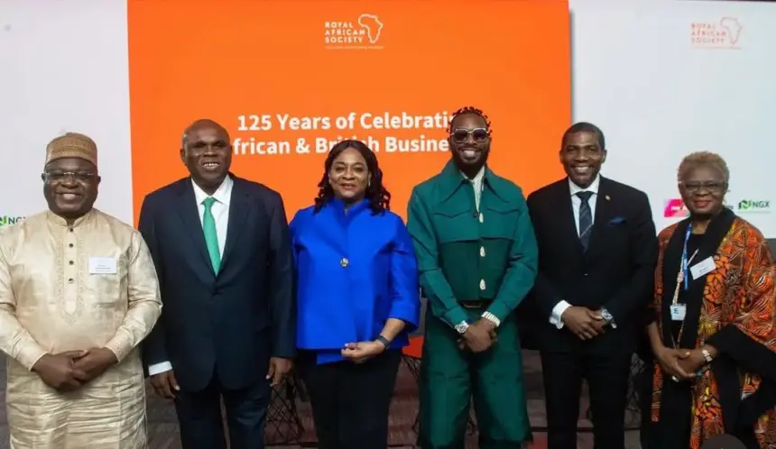 D’banj ringing the closing bell at the London Stock Exchange in London