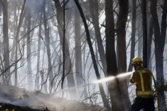 Spain wildfire burning in Los Gallardos during southern Europe heatwave