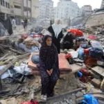 Palestinians in Gaza following reports that Hamas accepted a framework to store its heavy weapons