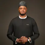 Ibraheem Adekunle addressing journalists over the Osun Central PDP senatorial ticket