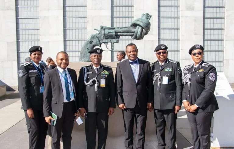 IGP representative speaking on public trust in policing at UN police summit