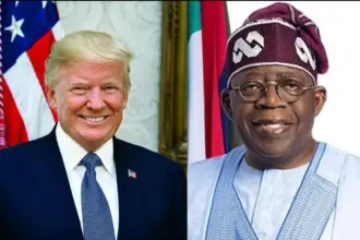 Donald Trump pledging US support to President Bola Tinubu in the fight against terrorists in Nigeria
