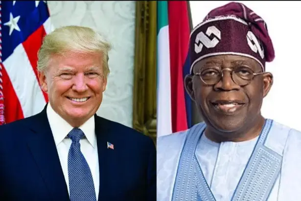 Donald Trump pledging US support to President Bola Tinubu in the fight against terrorists in Nigeria
