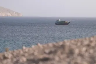 Smoke rising after fresh US strikes on Iran amid the Strait of Hormuz conflict