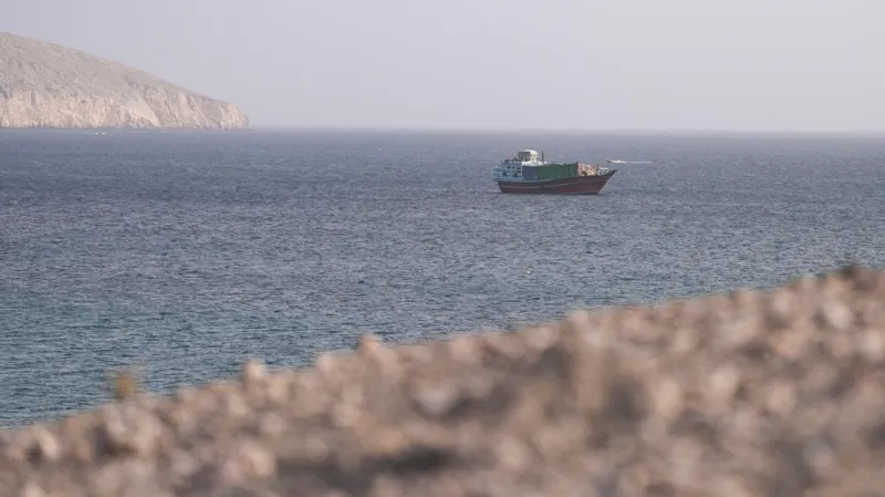 Smoke rising after fresh US strikes on Iran amid the Strait of Hormuz conflict