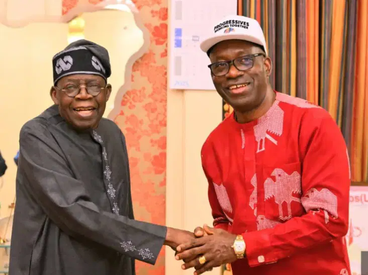 Governor Chukwuma Soludo praising President Bola Tinubu over Southeast road projects