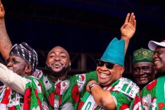 Ademola Adeleke celebrates victory in the Osun governorship election