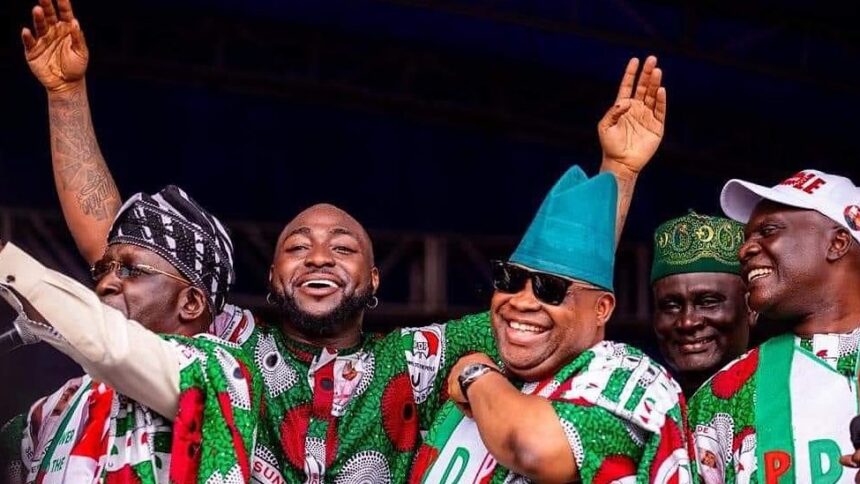 Ademola Adeleke celebrates victory in the Osun governorship election