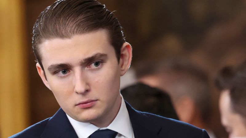 Barron Trump as the US Secret Service investigates an Iranian television video discussing a potential threat against him