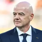 FIFA President Gianni Infantino announcing the withdrawal of the controversial World Cup investment plan