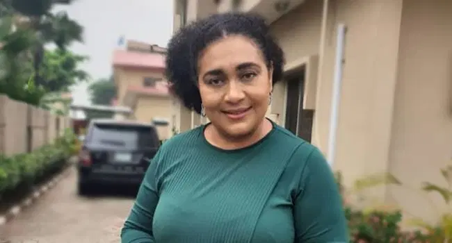 Veteran Nollywood actress Hilda Dokubo speaking about body enhancement