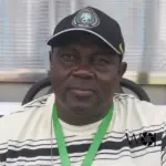 Super Falcons head coach Justin Madugu speaking before his exit from the national team