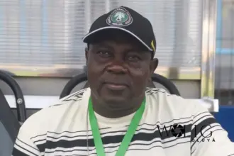 Super Falcons head coach Justin Madugu speaking before his exit from the national team