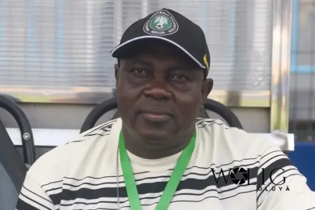 Super Falcons head coach Justin Madugu speaking before his exit from the national team