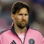 Lionel Messi in action for Inter Miami during his MLS return against Columbus Crew