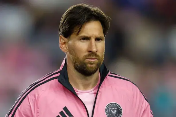 Lionel Messi in action for Inter Miami during his MLS return against Columbus Crew