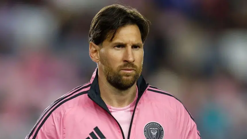 Lionel Messi in action for Inter Miami during his MLS return against Columbus Crew