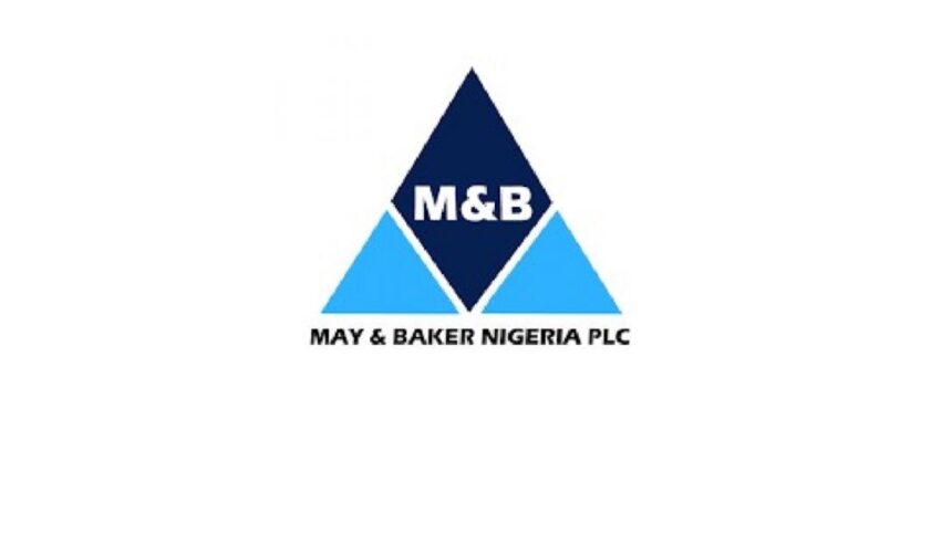 May and Baker Nigeria logo as the company warns investors about a fraudulent investment scheme