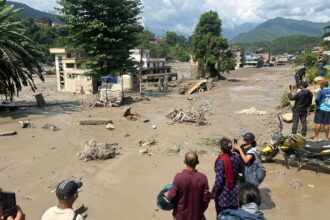 Devastation caused by flash floods in Nepal as rescue teams search for hundreds of missing people