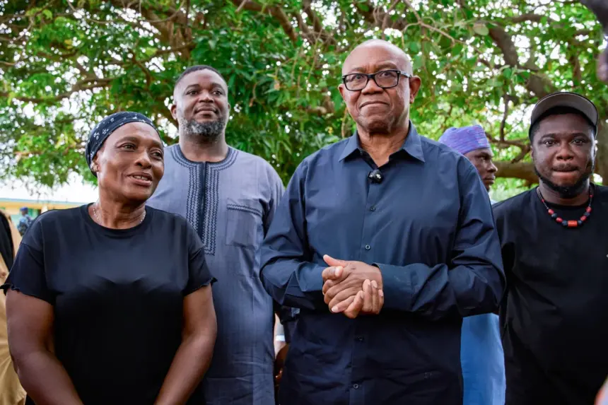 Peter Obi during visit to Benue community attacked by gunmen. CREDIT: X | Peter Obi