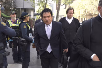 Former celebrity manager Ralph Carr following his sentencing in the County Court of Victoria