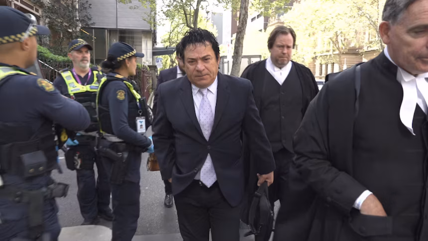 Former celebrity manager Ralph Carr following his sentencing in the County Court of Victoria