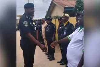 New Edo Commissioner of Police Patrick Daor speaks after assuming office in Benin City