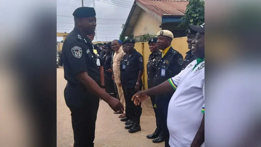 New Edo Commissioner of Police Patrick Daor speaks after assuming office in Benin City