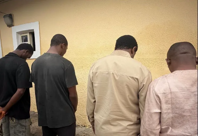 Suspects paraded by police over alleged kidney harvesting operation