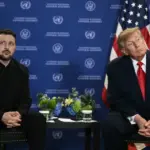 Volodymyr Zelenskyy meets Donald Trump during the UN General Assembly in New York