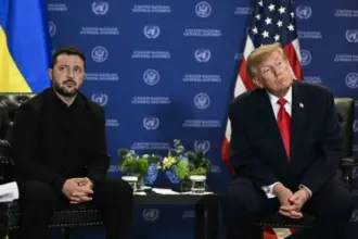Volodymyr Zelenskyy meets Donald Trump during the UN General Assembly in New York