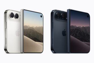 Apple CEO John Ternus unveiling the company’s first foldable iPhone Duo