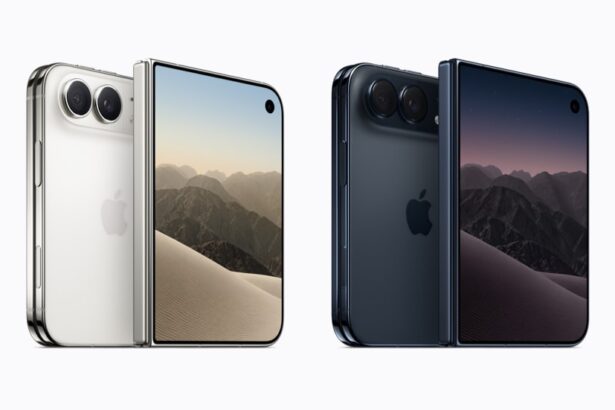 Apple CEO John Ternus unveiling the company’s first foldable iPhone Duo