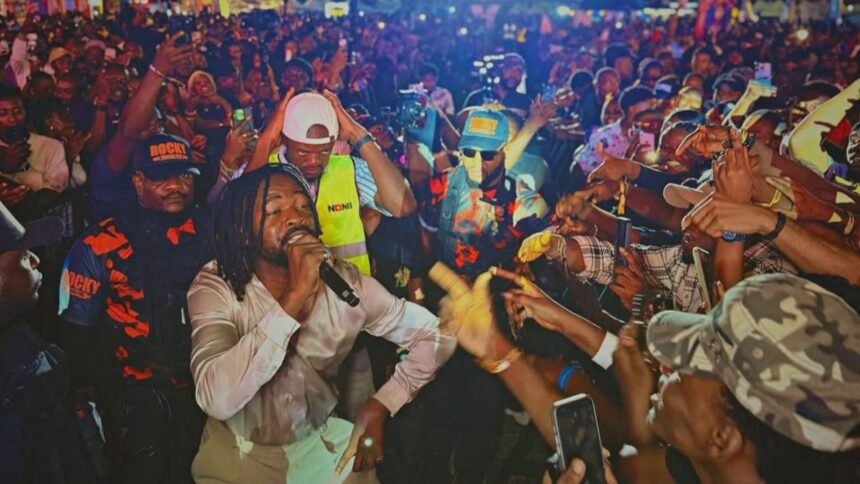 Performers and guests celebrate the 10th anniversary of Bole Festival in Port Harcourt