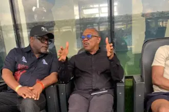 Peter Obi attends Ikorodu City’s NPFL match against Rangers in Lagos