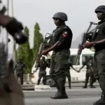 Police officers during a security operation in Katsina State