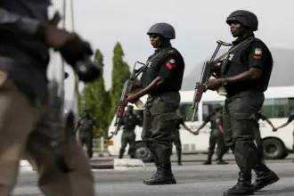 Police officers during a security operation in Katsina State