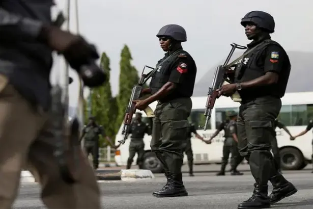 Police officers during a security operation in Katsina State