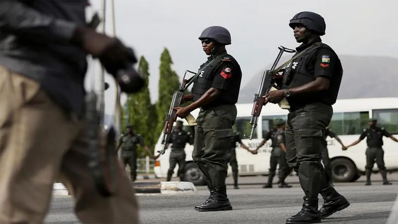 Police officers during a security operation in Katsina State