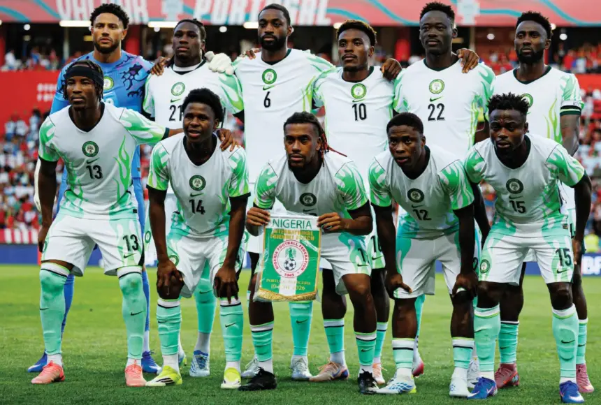 Super Eagles players during Nigeria’s 3-0 defeat to Guinea-Bissau