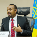 Ethiopian Prime Minister Abiy Ahmed following his reappointment by parliament
