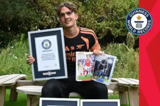 Arsenal teenager Max Dowman receives three Guinness World Records certificates