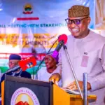 Ekiti State Governor Biodun Oyebanji speaking during a thanksgiving programme