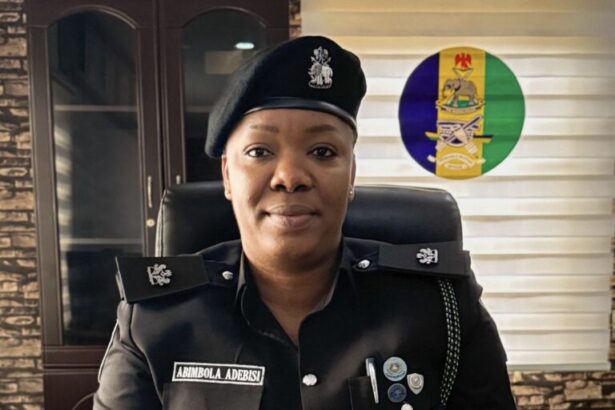 Lagos police officers during security operation ahead of President Tinubu’s arrival