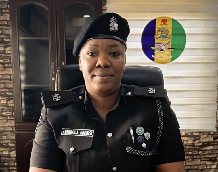 Lagos police officers during security operation ahead of President Tinubu’s arrival