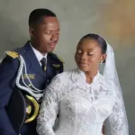 Squadron Leader Ahamefule Man-Ugwueje and his wife during their Abuja wedding two weeks before the Ondo air crash